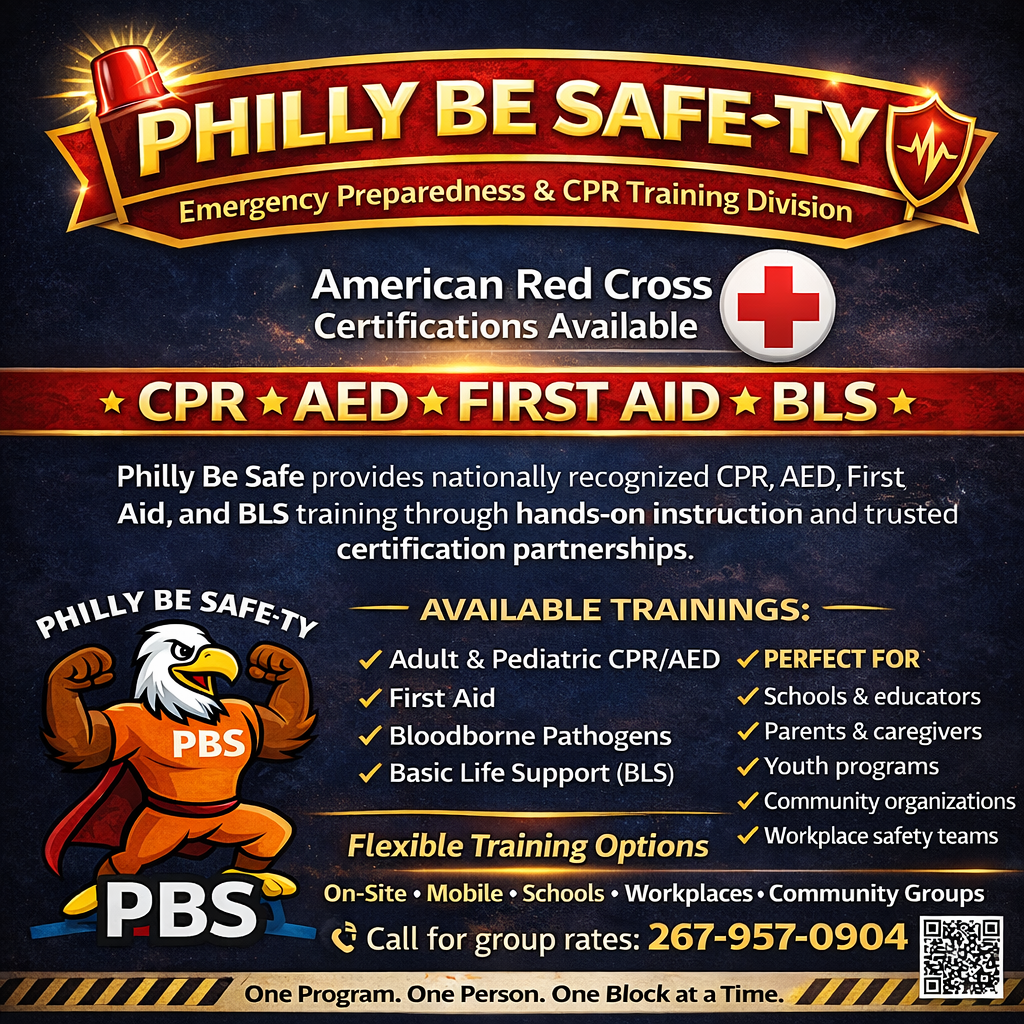 Philly Be Safe preparedness and CPR training information
